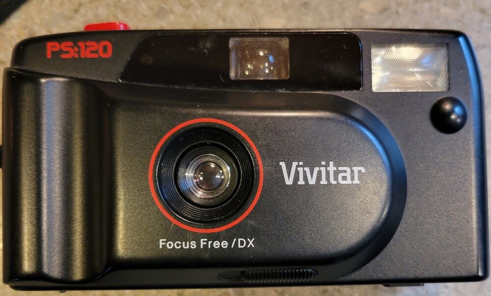 Vivitar Point and Shoot PS:120 35mm Film Camera Autofocus Focus Free/DX Tested